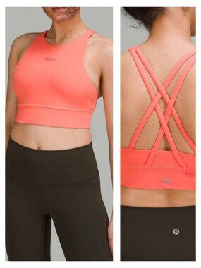 LULULEMON Energy High-Neck Longline Bra Medium Support B–D Cups Size 6